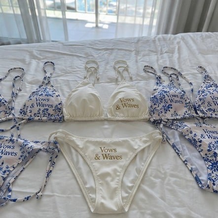 Customized bikinis for bachelorette parties